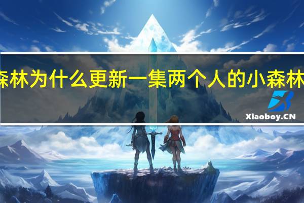 小森林为什么更新一集 两个人的小森林几点更新