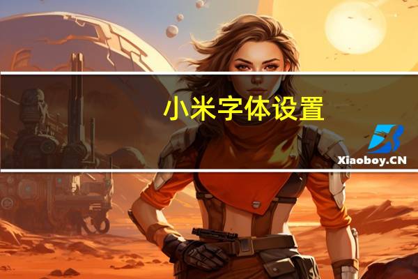小米字体设置（小米自提）