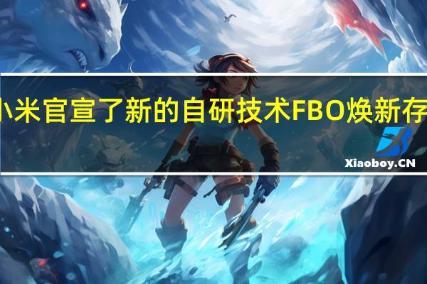 小米官宣了新的自研技术FBO焕新存储技术
