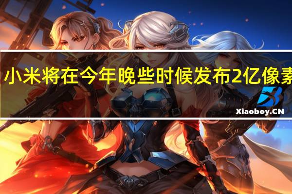 小米将在今年晚些时候发布2亿像素新机