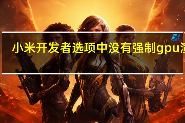 小米开发者选项中没有强制gpu渲染（小米开发者选项）