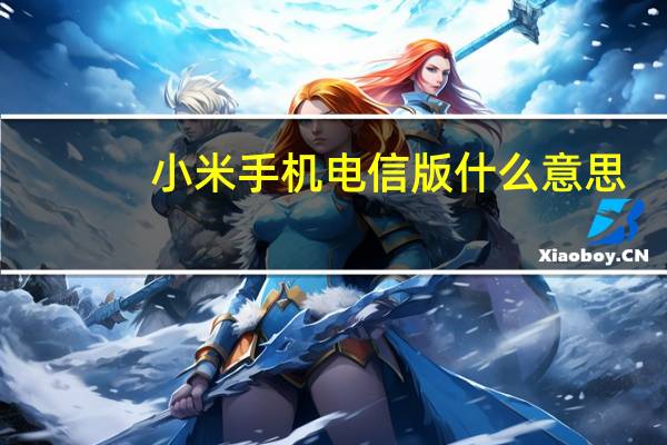 小米手机电信版什么意思(小米手机电信版和标准版有什么区别)
