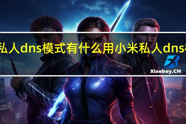 小米私人dns模式有什么用 小米私人dns模式的简介
