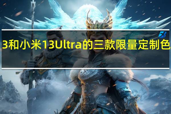 小米13和小米13Ultra的三款限量定制色将首发开售