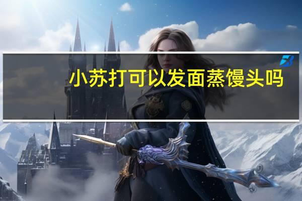 小苏打可以发面蒸馒头吗