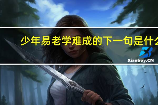 少年易老学难成的下一句是什么