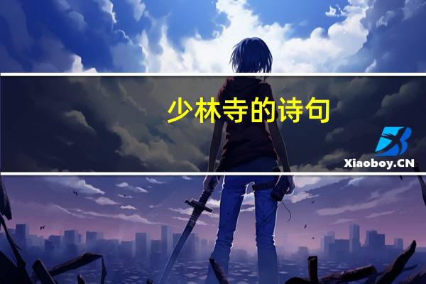 少林寺的诗句