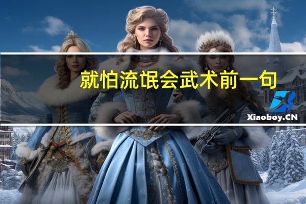 就怕流氓会武术前一句