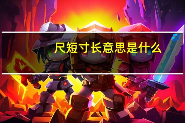 尺短寸长意思是什么