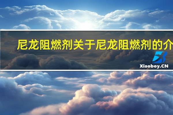 尼龙阻燃剂 关于尼龙阻燃剂的介绍