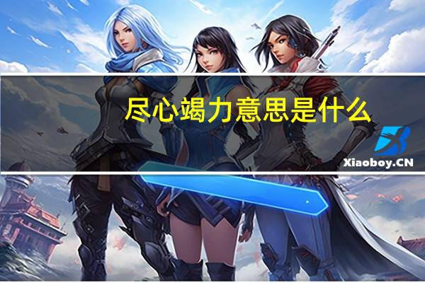 尽心竭力意思是什么