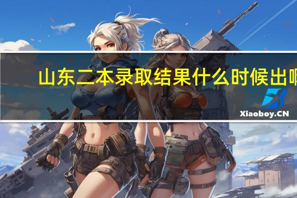 山东二本录取结果什么时候出啊