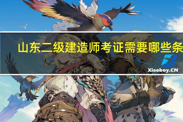 山东二级建造师考证需要哪些条件
