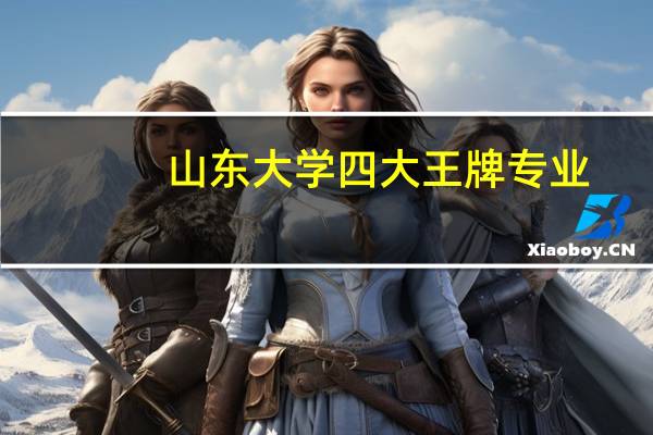 山东大学四大王牌专业