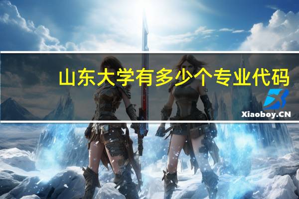 山东大学有多少个专业代码