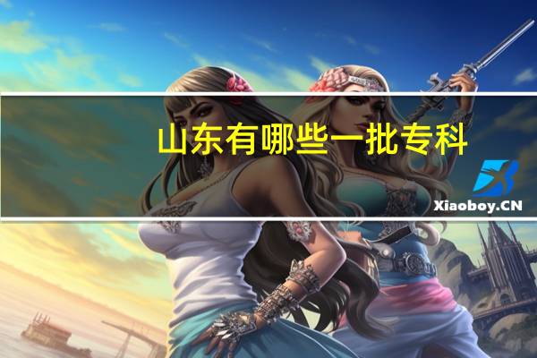 山东有哪些一批专科