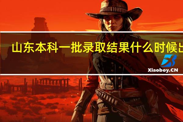 山东本科一批录取结果什么时候出来