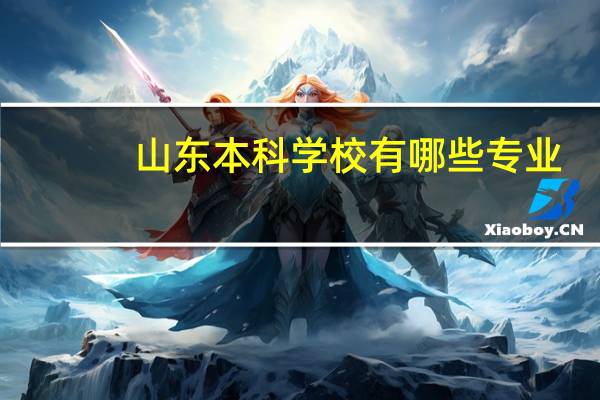 山东本科学校有哪些专业