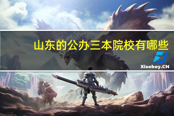 山东的公办三本院校有哪些