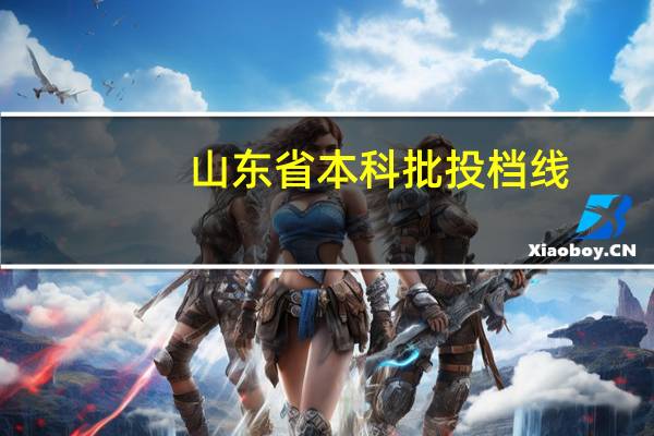 山东省本科批投档线