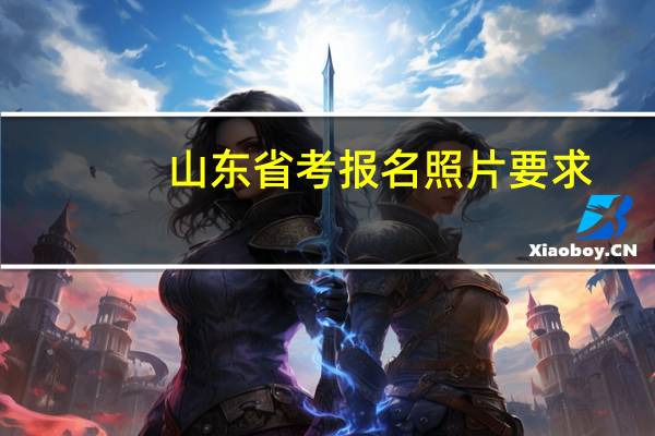 山东省考报名照片要求