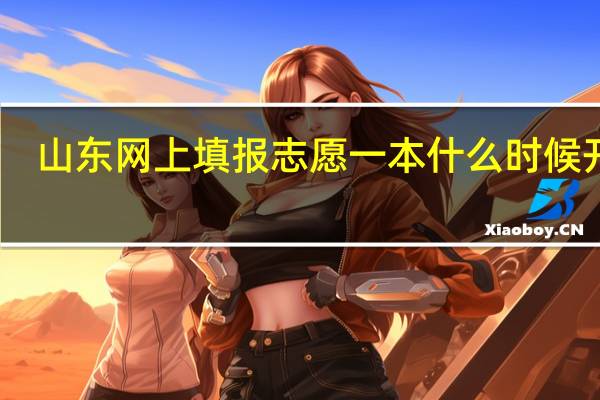 山东网上填报志愿一本什么时候开始