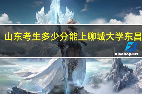 山东考生多少分能上聊城大学东昌学院