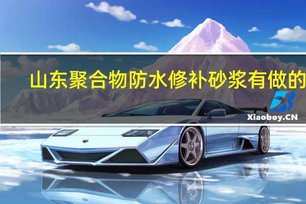 山东聚合物防水修补砂浆有做的吗