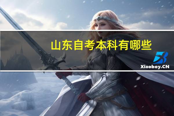 山东自考本科有哪些