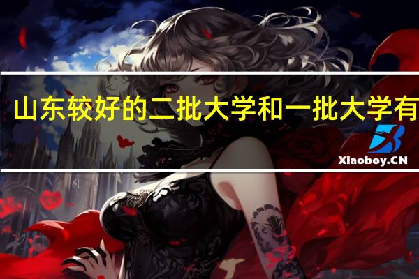 山东较好的二批大学和一批大学有哪些
