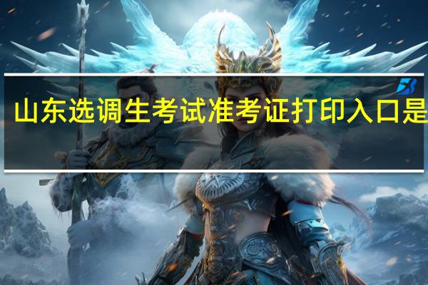 山东选调生考试准考证打印入口是什么