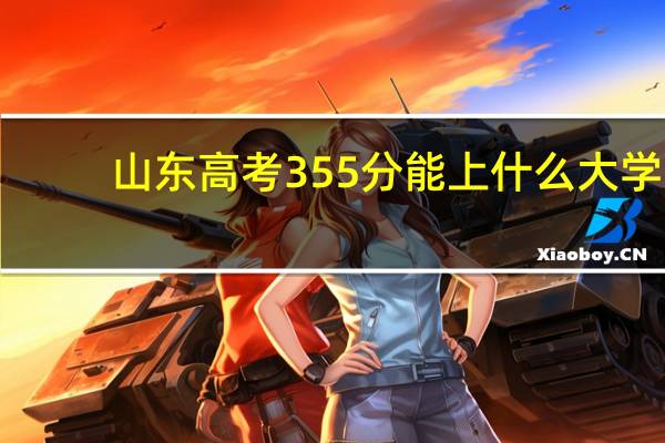 山东高考355分能上什么大学