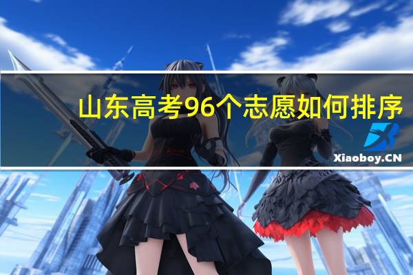 山东高考96个志愿如何排序