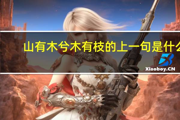 山有木兮木有枝的上一句是什么