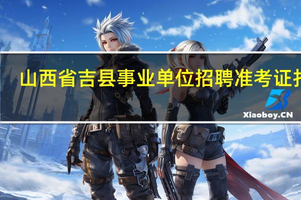 山西省吉县事业单位招聘准考证打印