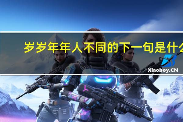 岁岁年年人不同的下一句是什么