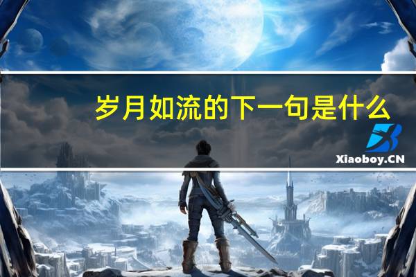 岁月如流的下一句是什么