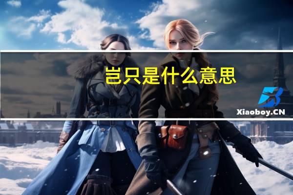 岂只是什么意思
