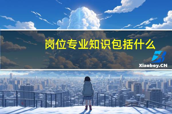 岗位专业知识包括什么