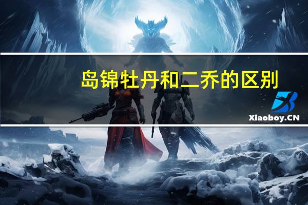 岛锦牡丹和二乔的区别
