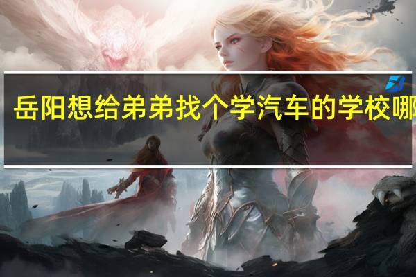 岳阳想给弟弟找个学汽车的学校哪里有