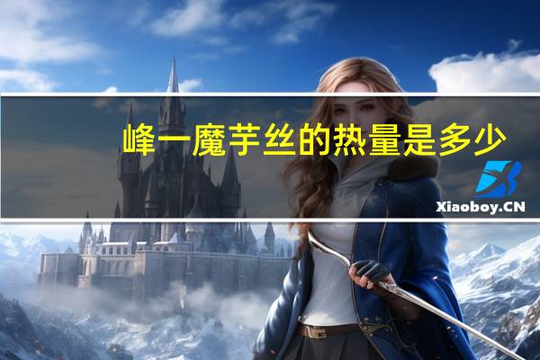 峰一 魔芋丝的热量是多少