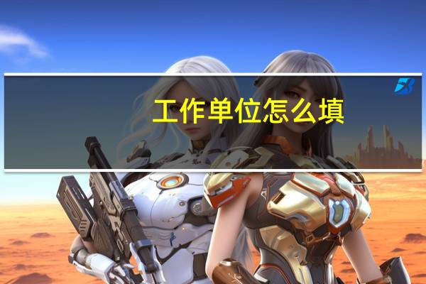 工作单位怎么填