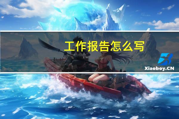 工作报告怎么写