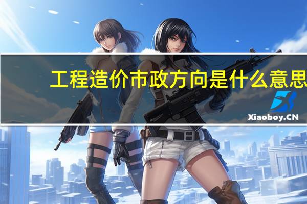 工程造价市政方向是什么意思