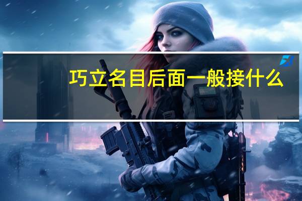 巧立名目后面一般接什么