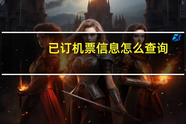 已订机票信息怎么查询(已订机票信息查询)