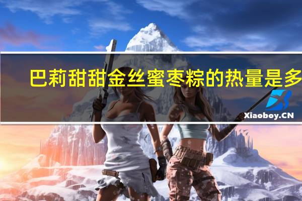 巴莉甜甜 金丝蜜枣粽的热量是多少