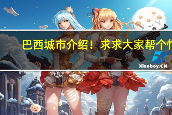 巴西城市介绍！求求大家帮个忙，急急急