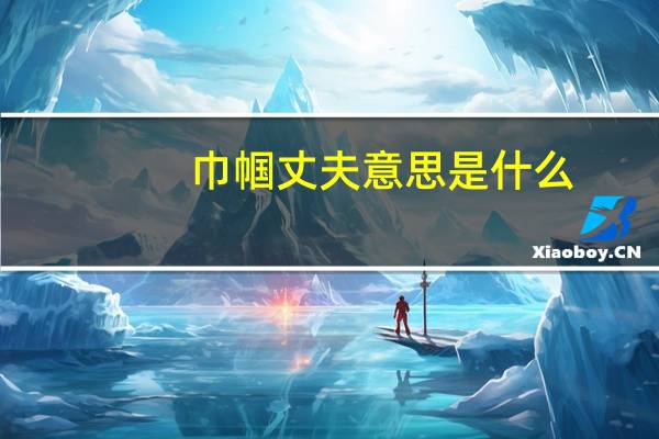 巾帼丈夫意思是什么